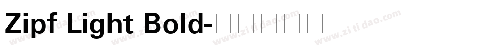 Zipf Light Bold字体转换